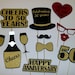 50th Anniversary Photo Prop / Golden Anniversary/ Cheers / Champaigne (2172D)