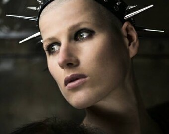 Leather Headpiece with Spikes / Crown / Holy Shine