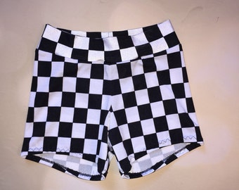 Checkered Spandex Shorts