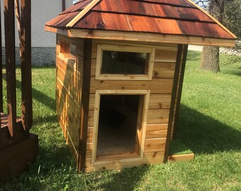 Custom Made Cedar Dog house