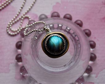 Labradorite + Brass Necklace