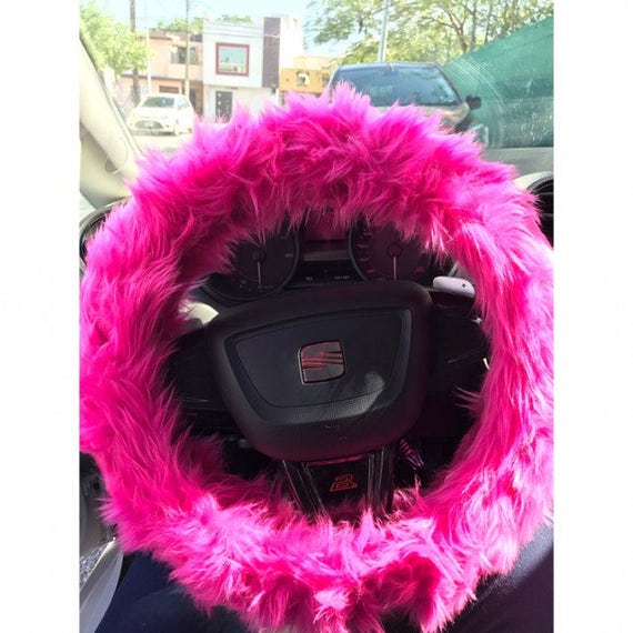 glitter fuzzy steering wheel cover