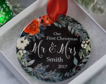 first christmas as mr and mrs ornament 2018 personalized gifts for newlyweds newlywed custom ornaments 1st christmas married ornaments - Christmas Gifts For Newlyweds first christmas as mr and mrs ornament 2018 personalized gifts for newlyweds newlywed custom ornaments 1st christmas married ornaments - Christmas Gifts For Newlyweds