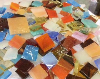 100 GRAB BAG #5 MOSAIC Stained Glass Mosaic Tiles Mix Size & Color B47
