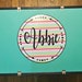 Rainbow Striped Monogram Camp Trunk Decal / Arrow Circle Monogram Decal/ Vinyl Stickers / Monogram Decal / Summer Camp