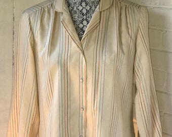 Vintage Striped Blouse / size L/XL / by Lady Arrow