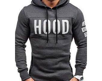 Men's long sleeve hoodie & sweatshirt,cotton print