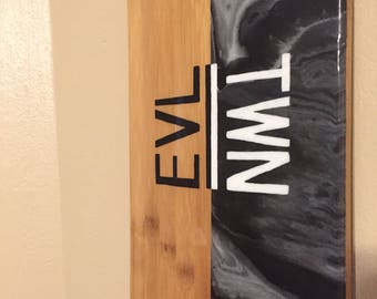 Hand-Painted 42" Bamboo/Fiberglass Longboard "Split"