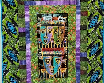 On Sale My Evil Twin 33x45 inch art quilt