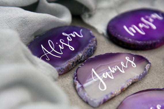 Image result for pantone purple Agate Slice Place Cards