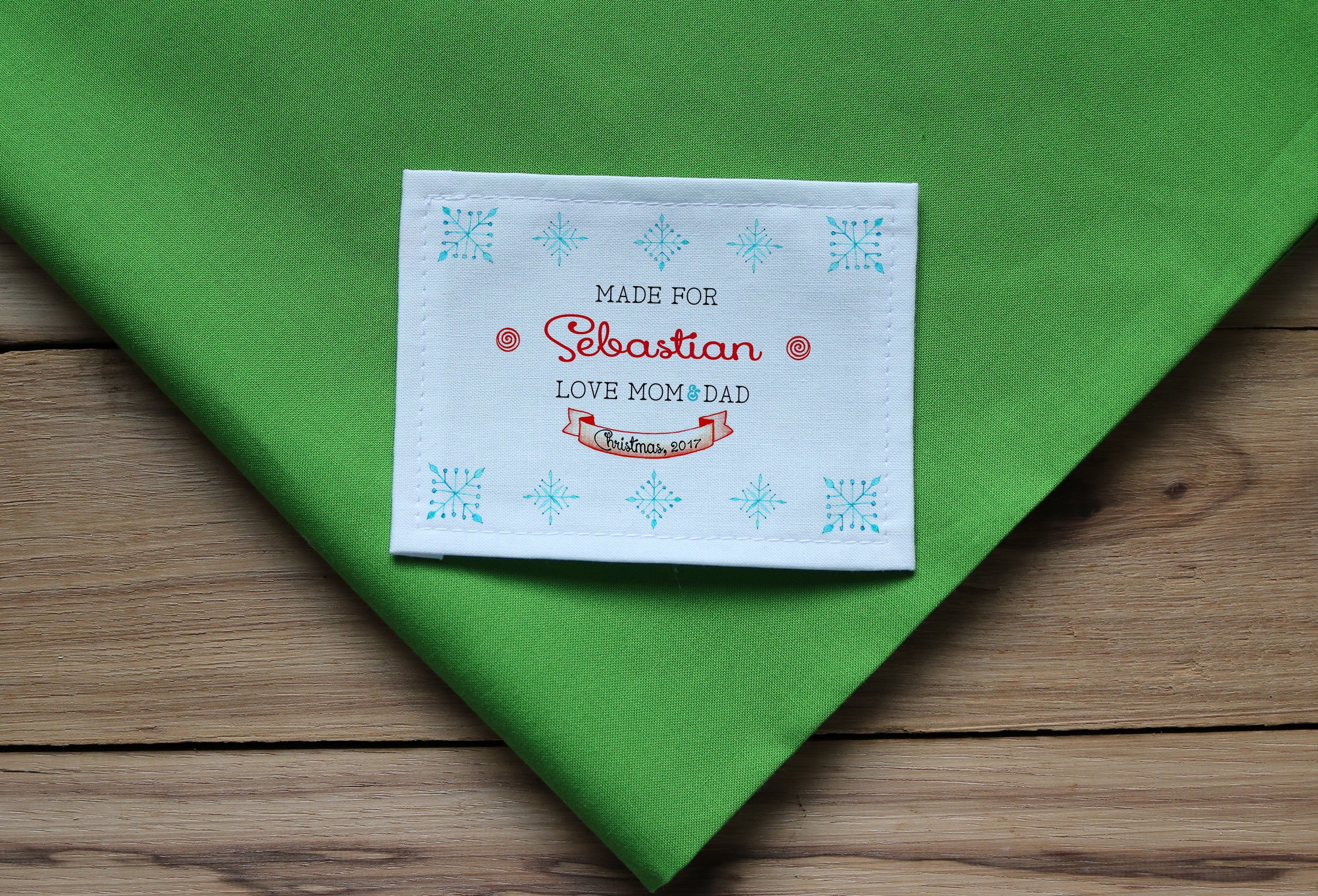 Printable christmas quilt labels