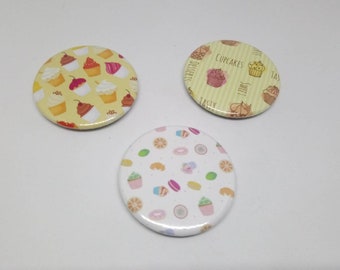 Lot 3 37mm fridge magnets