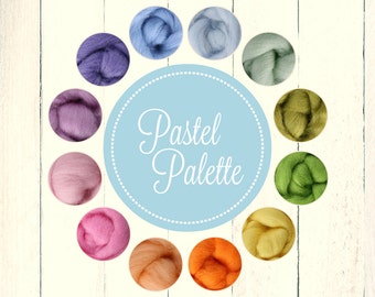 Roving Packs, Wool Roving, Pastel Palette, Wool Roving for Felting, Wool Roving for Spinning, Wool Roving for Sale, Needle Felting Supplies