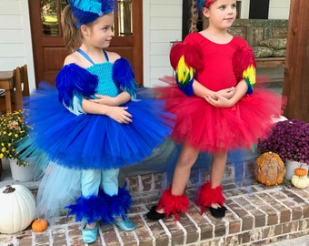 Parrot costume, macaw costume, parrot tutu, halloween costume, pageant outfit, parrot, red tutu, parrot, rio, bird costume, bird tutu