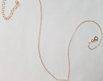 Gemstone necklace, dainty necklace, layer necklace, birthstone necklace, 14k gold filled, bridesmaid, gemstone bar necklace, aquamarine