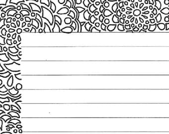 Geometry border lined stationery page