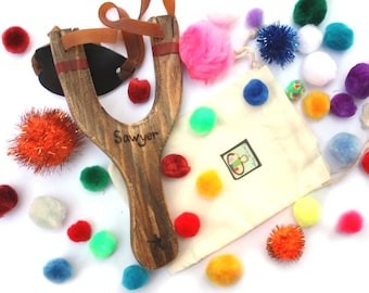 Personalized Sling Shot - Outdoor Toys - Classic Wooden Toys - Waldorf Slingshot Toys - Montessori Toys