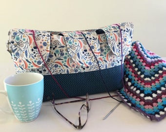 Large Yarn Bag, Large Wool Bag, Yarn Holder, Wool Holder, Yarn Organiser, Wool Organiser, Multi Hole Yarn Bag, Knitting bag, Crochet Bag