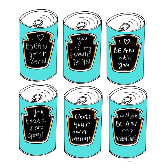 Baked Bean Birthday and Anniversary Romance Greeting Cards