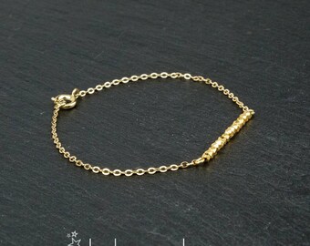 Sterling silver bracelet , Karen Hill Tribe faceted silver beads 2