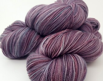 Destined for Paris, Grey, Pink, Lavender, Blue, ColorPurl Ritzy XL, Merino Cashmere Nylon, MCN, Hand Dyed Sock Weight Yarn, 600 yrds