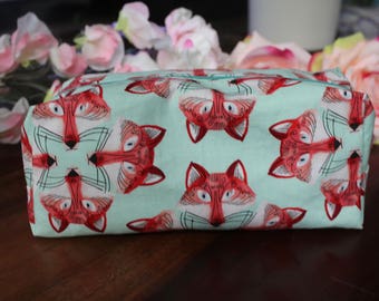 Mr Fox Pencil Case or Make Up Bag