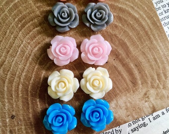 14mm Blossoming Rose Earrings