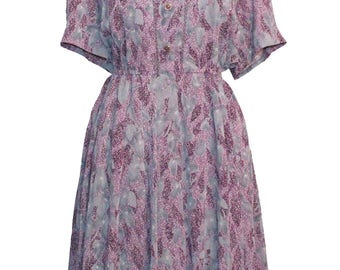 1940's Style Printed Dress