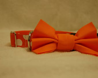 Hunter orange with permanent bow