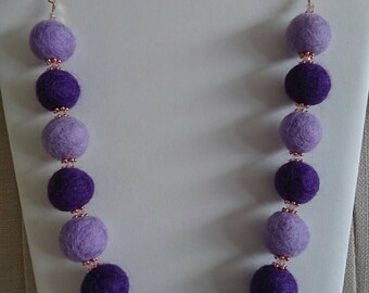 Felt Ball Power Statement Necklace