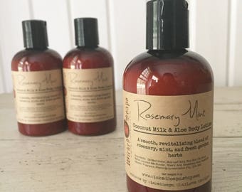 Rosemary Mint Body Lotion - Coconut Milk & Aloe Body Lotion with Cocoa Butter