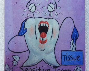 Sensitive Tooth! Funny souvenir tile