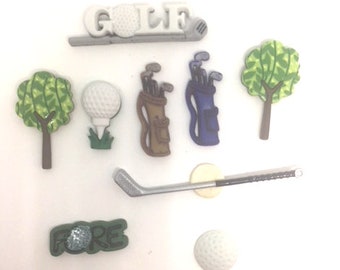 Golf Push Pins or Thumb Tacks x8, Cubicle Dorm Decor, Gift for Dad, Gift Under 10, Sports Magnets, Father's Day