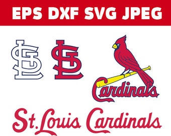 St Louis Cardinals logo in SVG / Eps / Dxf / Jpg files INSTANT DOWNLOAD!