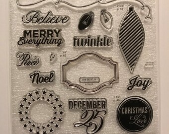 Twinkle / Stamp Set / Close To My Heart / CTMH / S1510 / Acrylic Stamp Set / Clear Stamp Set / Cardmaking / Scrapbooking / Christmas / SOTM