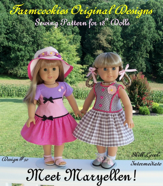 PRINTED Sewing Pattern / Meet Maryellen! / 1950's Style Pattern fits American Girl or Other 18" Doll