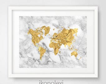 gold world map poster gold world map art gold world map print gold map world download world map gold gold marble housewarming gift