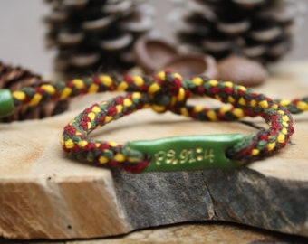 Macrame bibleverse bracelet, Psalm 91:4, christian jewelry