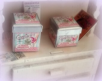 miniature 1/12 vintage metal boxes