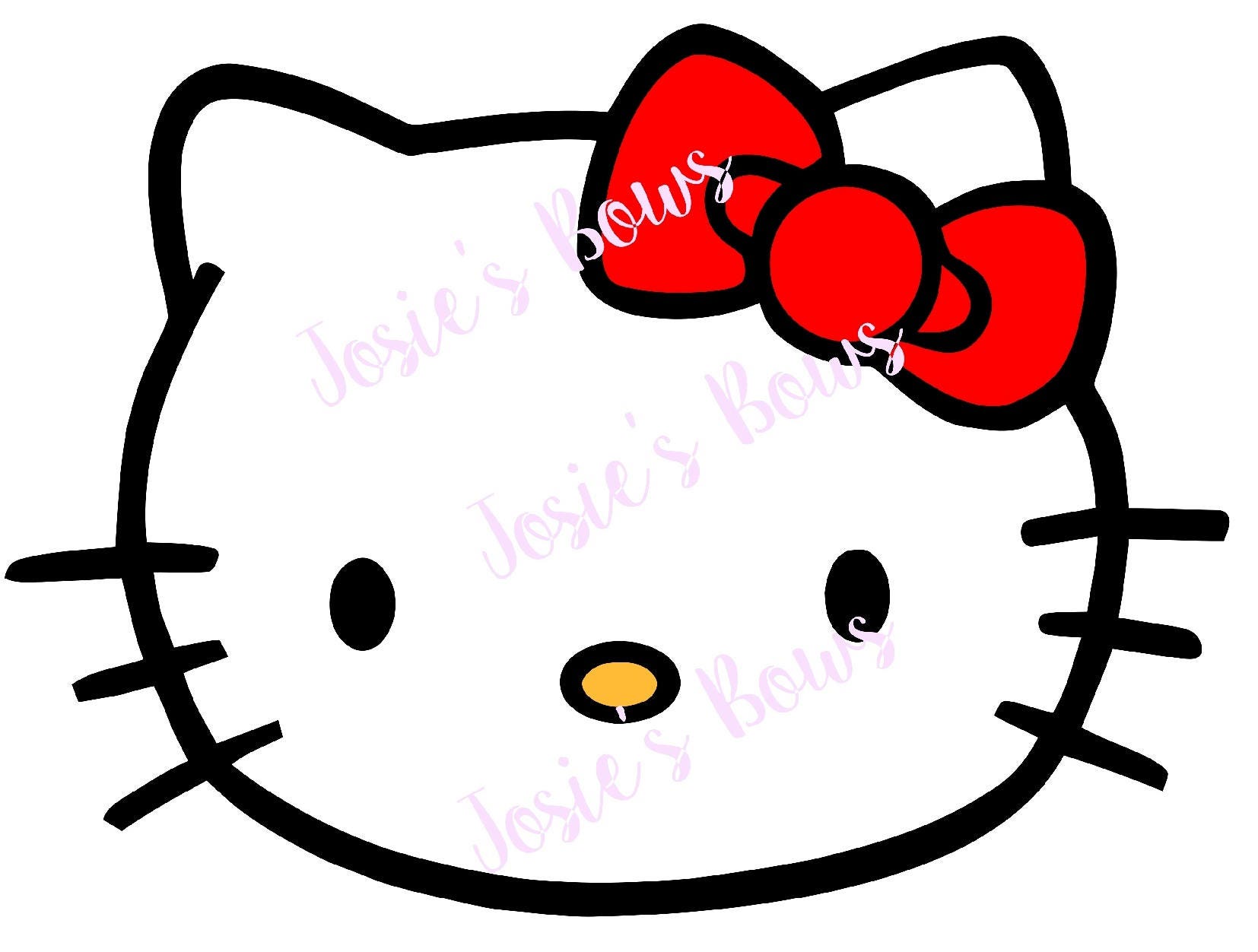 Hello Kitty Face Cut Cutting File .SVG .Jpg and/or .Png and