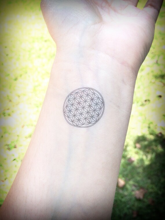 Temporäre Tattoo Blume des Lebens Heilige Geometrie