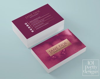 purple business card