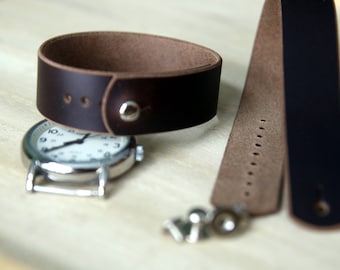 Leather watch strap for Timex Weekender - Horween Brown Chromexcel
