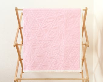 Candy Pink & Blue Floral Baby Quilt
