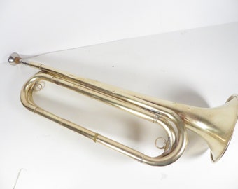 Vintage Brass Bugle - Rexcraft US Regulation Brass Bugle