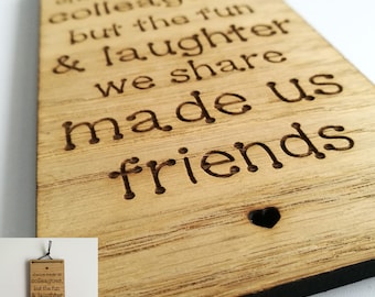 Chance Made Us Colleagues - Work Friend Plaque Gift Leaving Job Retirement
