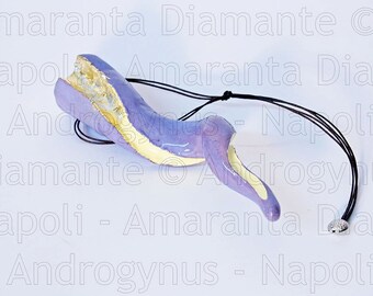 Lilac and yellow Androgynus horn