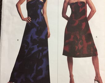 Misses' Evening Dress Sewing Pattern Michael Kors Vogue 2740 Bust 36-40 inches Complete Uncut FF