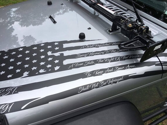 2nd Amendment American Distressed Flag Decal Back Window