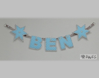 Name chain, banner, wall decoration, pennant necklace